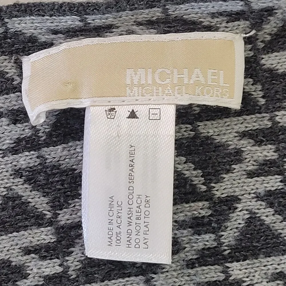 Michael Kors Logo Scarf Gray and‎ Pink